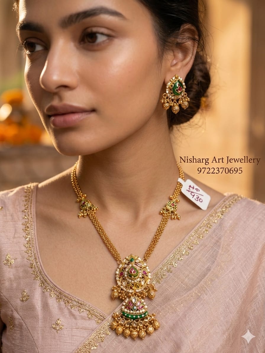 Designer Pendant Sets for Women | Nisharg Art Ahmedabad