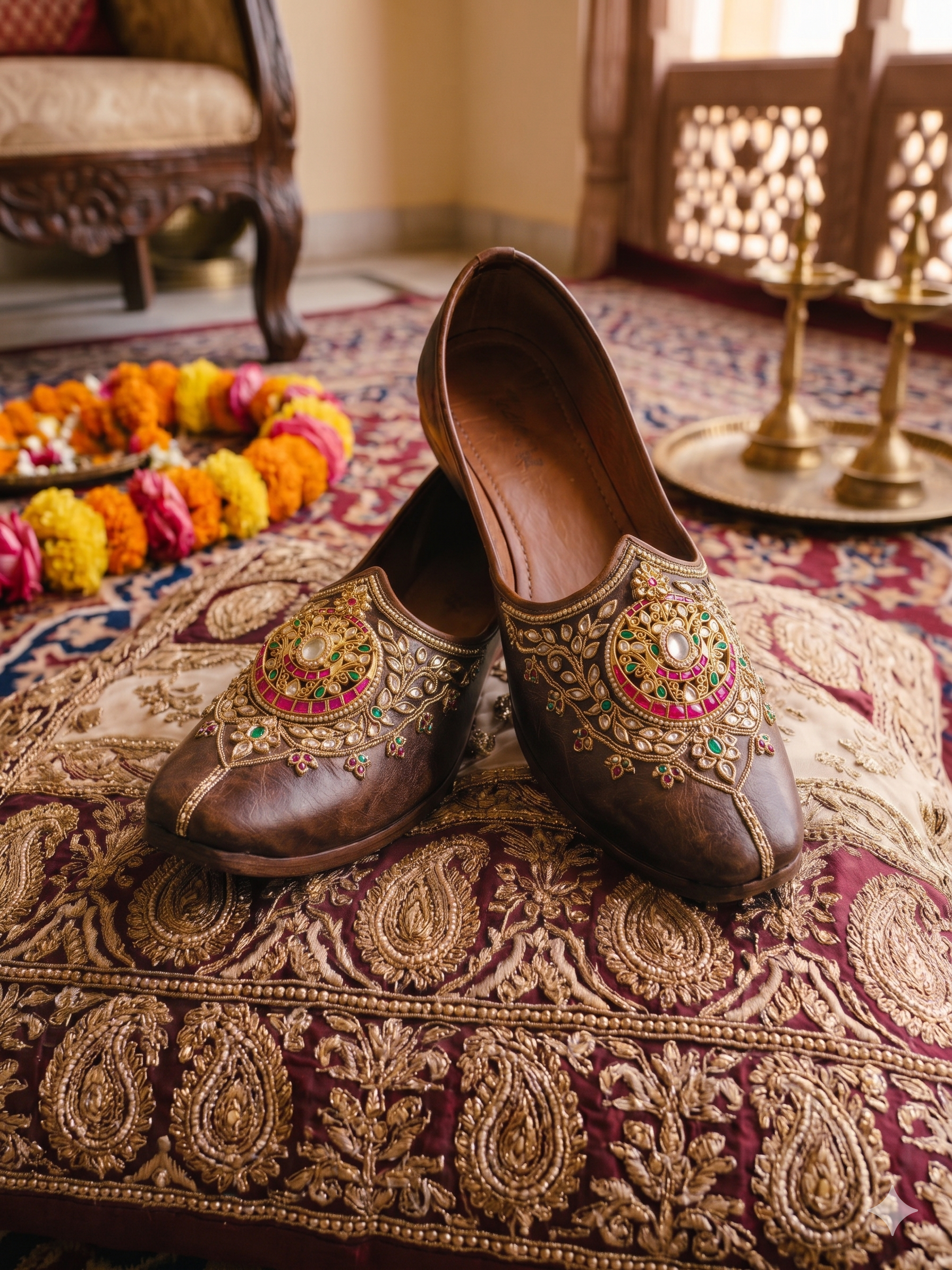 Royal Jutti for Men (Handcrafted Punjabi Jutti for Wedding & Ethnic Wear)  | Nisharg Art Ahmedabad